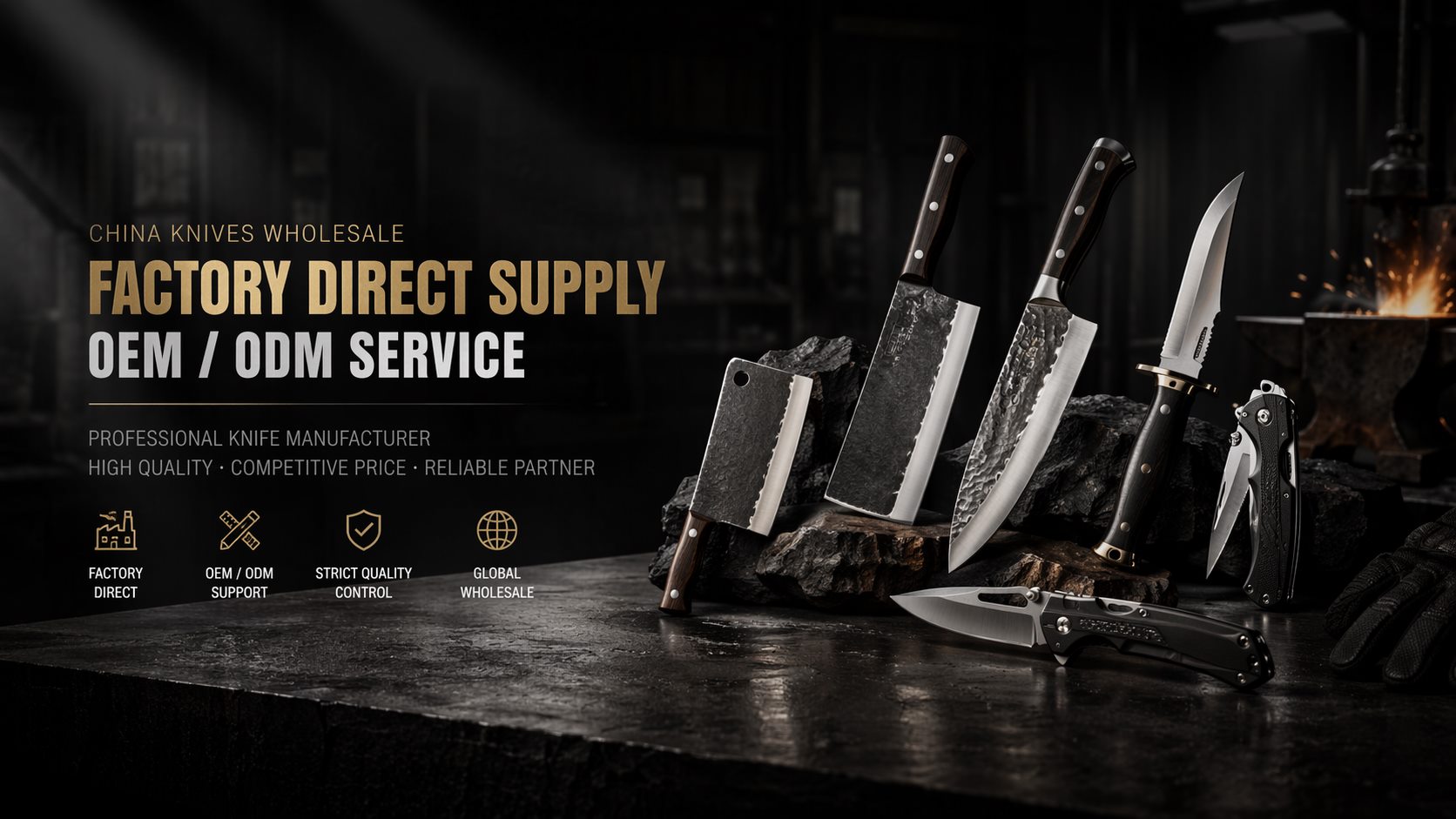 China knives wholesale factory direct supply hero with knife samples and OEM support