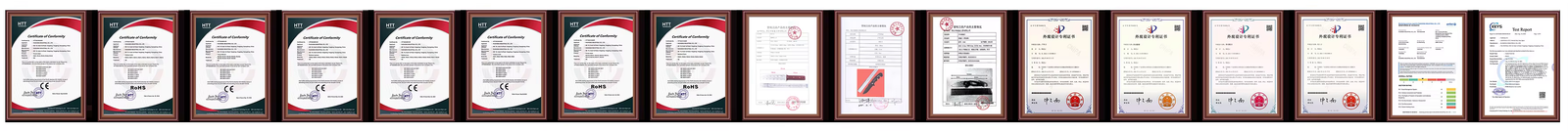 Reference certificate and test-report display