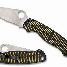 spyderco paramilitary 2 magnacut salt knife yellow/black g-10 wholesale RFQ reference image