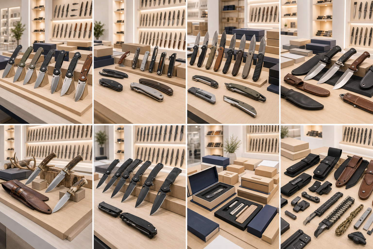 Generated China knives wholesale product program showroom source image grid