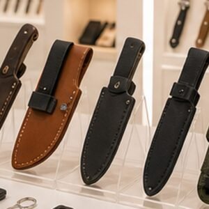 China knives wholesale sheath pouch and accessory support in bright trade showroom